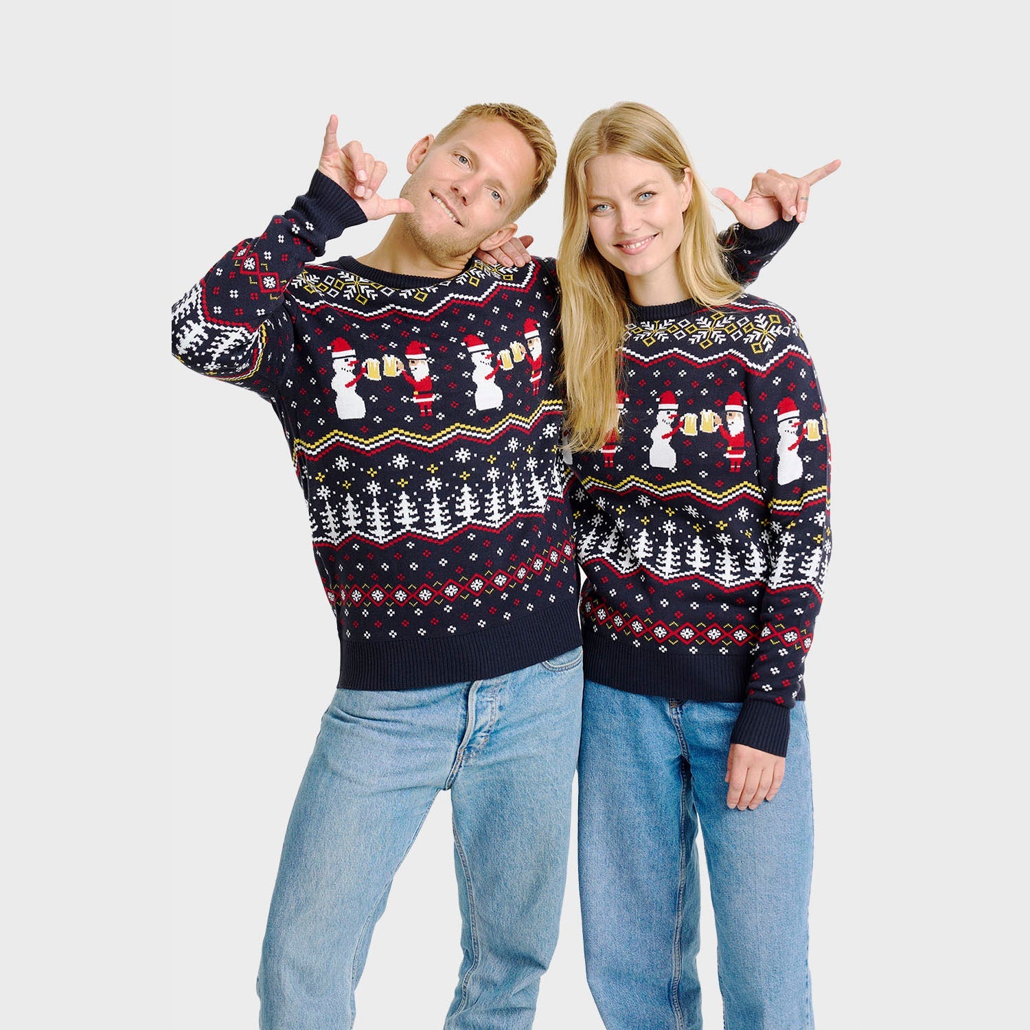 Cheers Santa Christmas Sweater – Men